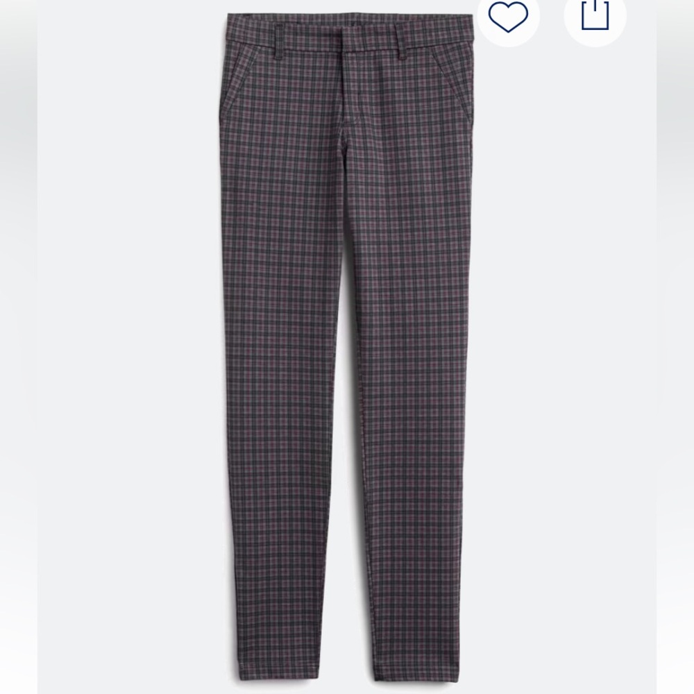 Kut From The Kloth Diana Slim Straight Plaid Pant 8P
